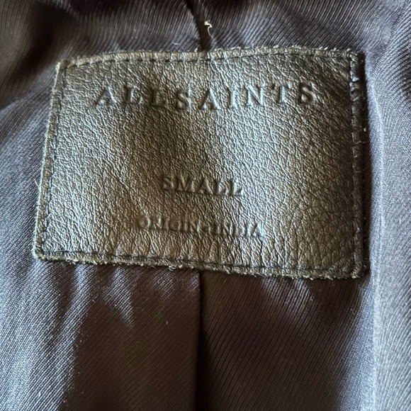 ALL SAINTS Mens Quilted Leather Jacket - Picture 2 of 6